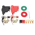 thumbnail image 2 of VOBOR, 2 Uds., Conector De Terminal De Batería De Coche Con 4 Terminales, Conector De Abrazadera De Remolque De Barco Negro Y Rojo Para Poste SAE O JIS Tipo A, 2 of 14