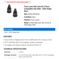 thumbnail image 2 of Front Lower Ball Joint Kit 2 Piece - Compatible with 2000 - 2005 Dodge Neon 2001 2002 2003 2004, 2 of 2