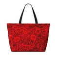 thumbnail image 2 of Fotbe Red Rose Bolsa de Viaje para Playa - Resistente al Agua, Bolsa Tote de Gran Capacidad y Ligera con 7 Bolsillos para Mujeres y Hombres, 2 of 7