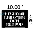 thumbnail image 2 of Please Do Not Flush Anything Except Toilet Paper Sign (Black, Aluminium Rust Free, 7 x 10), 2 of 4