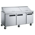 thumbnail image 4 of NSF 72 in. 3-Door Mega Top Sandwich Prep Table Refrigerator 21 Cu.Ft. Commercial Refrigerator, 4 of 19