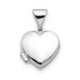 thumbnail image 1 of Médaillon en Forme de Cœur en Or Blanc 14K Poli, 1 of 3