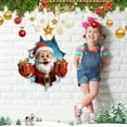 thumbnail image 2 of WMGHA 3D Snowman Breaking Through Wall Decals - PVC Adhesive Holiday Window Stickers for Kids' Rooms, Festive Christmas Wall Art for Living Room and Home Decor, 2 of 5