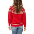 thumbnail image 6 of JUUNthy Cardigan Sweater for Womens, Button Front Round Neck Long Sleeve Vintage Warm Fashion Knit Outerwear Black 2XL, 6 of 14