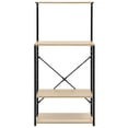thumbnail image 2 of vidaXL Microwave Cabinet Black 23.6"x15.6"x48.4" Engineered Wood, 2 of 29