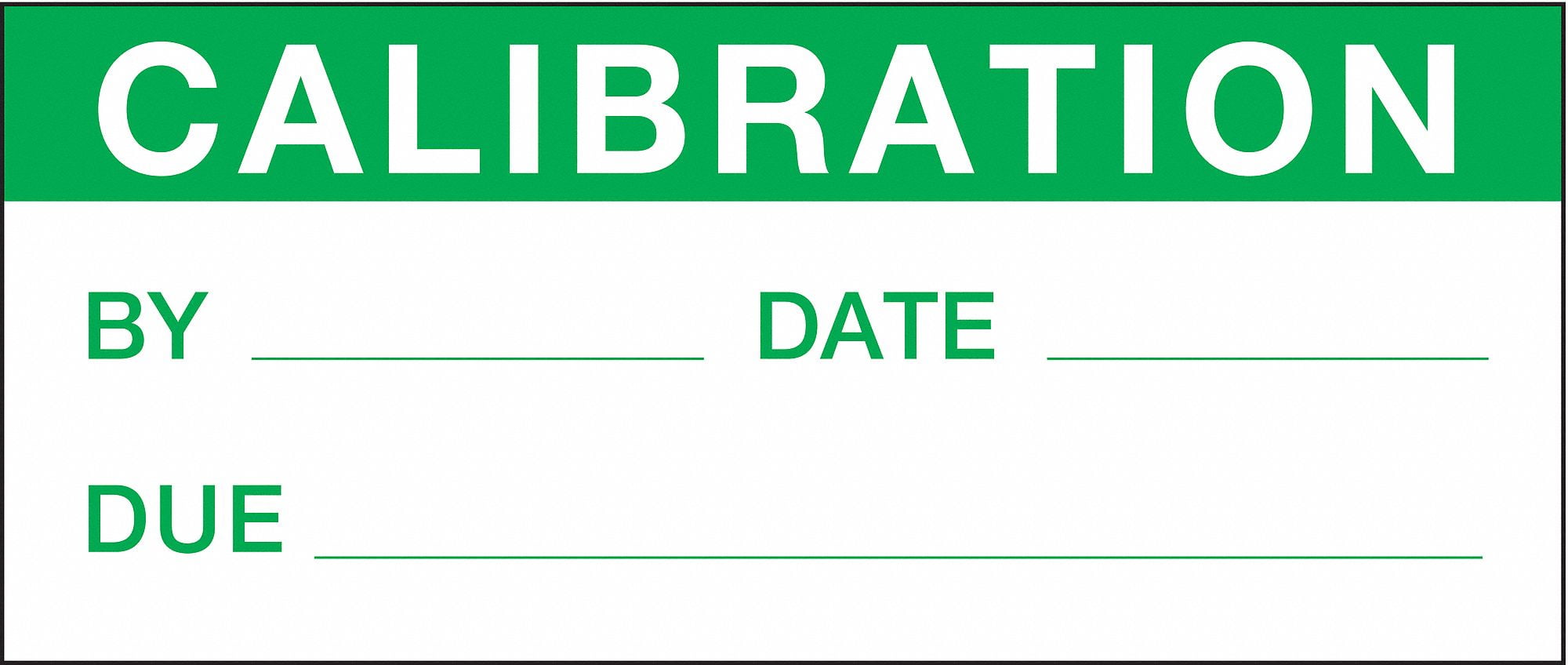 Brady Calibration Label, Aluminum Foil, Height 5/8" x Width 11/2