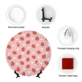 thumbnail image 4 of Balery Strawberry Print Bone China Decorative Plate Ceramic Dinner Plates Art Crafts with Display Stand-8in, 4 of 6