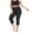 Black_006, variant on Womens Plus Size Workout Capri Leggings with Pockets Reflective Buttery Soft High Waisted Tummy Control Yoga Pants Army Green XL