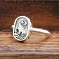 thumbnail image 2 of QQTDFG Punk 925 Silver Rings Moon Star Jewelry Women Wedding Ring Gift Size 6-12-#4-6, 2 of 2