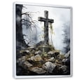 thumbnail image 2 of Designart "Sacred Solace Religious Cross wall art I" Christianism Floater Framed Canvas Print, 2 of 7