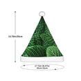 thumbnail image 3 of Honeii Natural Green Leaves Print Hat Santa Claus Hat For Xmas Party, Christmas Caps For Boys Girls Child,Christmas Beanie, 3 of 6
