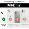 thumbnail image 2 of for iPhone 15 Case, 6.6ft Drop Protection, Full Body Screen Camera Protective Phone Case,Purple, 2 of 12