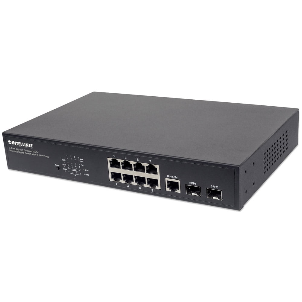 IntelliNet - 561167 - Intellinet 8-Port Gigabit Ethernet PoE+ Web ...