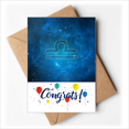 thumbnail image 1 of Noche estrellada libra Zodiac Constellation Sobre de la Carta de felicitación de la tarjeta de matrimonio, 1 of 4