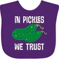 thumbnail image 3 of Inktastic Funny in Pickles We Trust Boys or Girls Baby Bib, 3 of 4