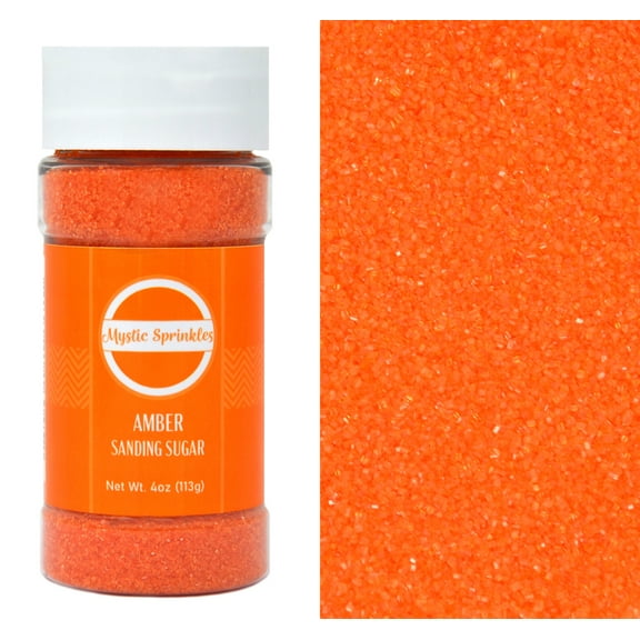 Mystic Sprinkles Amber - Orange Sanding Sugar 4 oz.