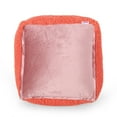 thumbnail image 6 of Spongy Microfiber Square Pouf,Coral,Coral Microfiber Furniture Primary Living Space Ottomans, 6 of 6