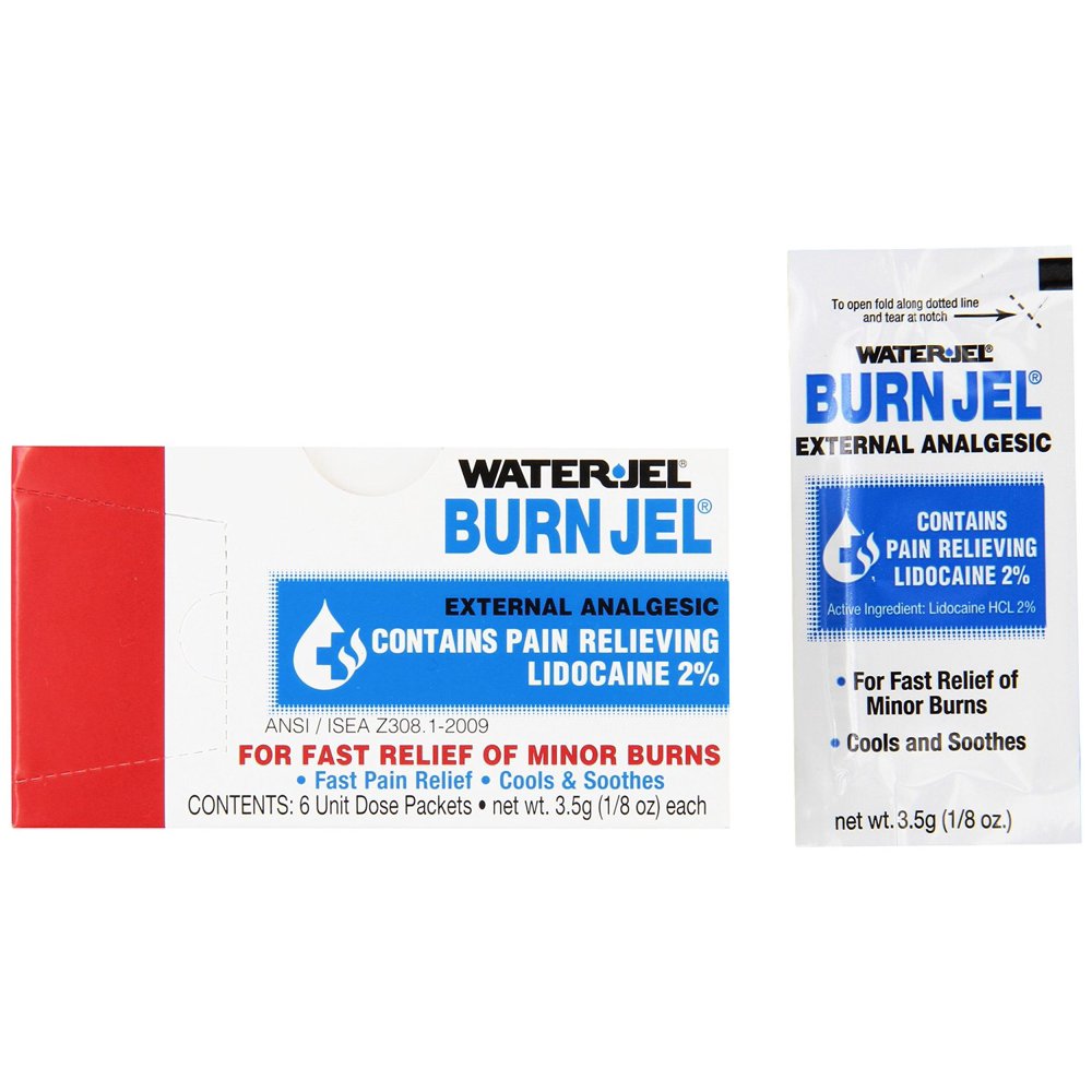 Waterjel 2421 WaterJel Unit Dose Burn Gel, 3.5 gm Packet (Pack of 6