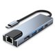 thumbnail image 1 of Tipo C HUB VGA VGA 5GBPS Adaptador de velocidad rápida 5-IN-1 Computadora USB 3.0 Splitter Convertidor de ratón Aluminio Alloy Desktop Suplementos Advancent EL005708-00B, 1 of 7