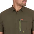 thumbnail image 4 of The American Outdoorsman Blackfoot River Fishing Shirt, Short Sleeve - Quick Dry, UPF 30 UV Protection, Modern Fit, Breathable Eyelets and Waterproof Chest Zip Multiple Pocket (Jungle Green, Medium), 4 of 9