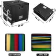 thumbnail image 5 of Fireproof Document Box with Wheels, Collapsible File Box with Lock, Rolling File Storage Organizer Filing Cabinet with Pockets, Portable Home Office  for Hanging Letter/Legal Folder, 5 of 6
