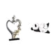 thumbnail image 1 of Escultura romántica de de panda, reloj de pareja moderno, adorno para dormitorio, sala de estar, boda, estantería, armario, decoración del, 1 of 8