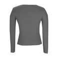 thumbnail image 5 of Turilly Fashion Women's Solid Casual Long Sleeve Ladies Slim Tops Blouse Tee Shirts, 5 of 6
