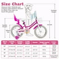 thumbnail image 3 of Costway 16" Kids Bicycle with Basket Doll Seat Colorful Streamers Training Wheels Pink, 3 of 11
