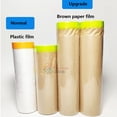 thumbnail image 2 of Nuevo material, cubierta protectora de pintura, papel de enmascarar en aerosol, película de papel Kraft de plástico, barrera, cintas protectoras para renovación de automóviles, 2 of 5