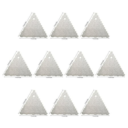 

10pcs Polygonal Sawtooth Cream Cake Scraper Stainless Steel Icing Smoother Decorating Comb Tool Type 2