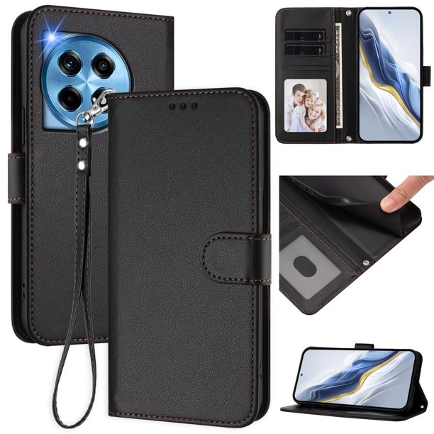 Funda Cartera GANGXUN para OnePlus 12 5G – Cierre Magnético, Protección RFID, Correa Desmontable, Compatible con Carga Inalámbrica