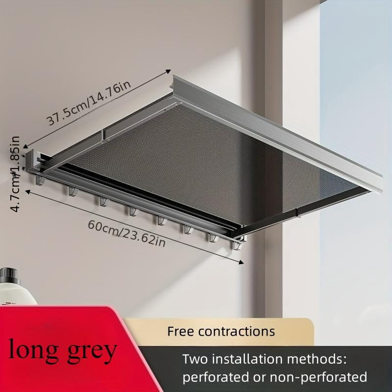 Compact Design Space-Saving Invisible Folding Balcony Net Cloth Drying Rack