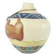 thumbnail image 3 of Southwestern Aztec Mayan Desert Mountains Dreamcatcher Feathers Floral Vase, 3 of 6