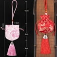 thumbnail image 6 of Visland Chinese Sachet Silk Brocade Coin Bags Pouches with Drawstring Jewelry Gift Bag Candy Sachet Pouch Small Chinese Embroidered Organizers Pocket for Women Girls Dice Necklaces Earrings Bracelets, 6 of 7