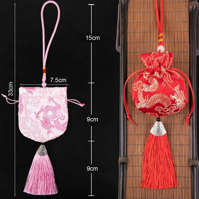 Silk Embroidery Pouch 5 Colors Chinese Traditional Brocade - Temu