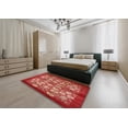 thumbnail image 4 of Ahgly Company Indoor Rectangle Mid-Century Modern Red Oriental Area Rugs, 8' x 12', 4 of 6