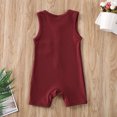 thumbnail image 5 of Newborn Kid Baby Boy Girl Sleeveless Knitted Romper Jumpsuit One-Piece Clothes Red 12-18 Months, 5 of 6
