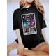 thumbnail image 1 of Skeleton Mom IDGAF Tarot Card Cotton T-Shirt For Men And Women Funny Gift Short Sleeve Round Neck Family Matching Tee Valentine Present, 1 of 6