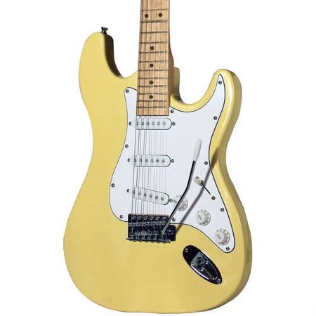 Sawtooth ES Series Electric Guitar, Citron Vanilla Cream with White Pickguard