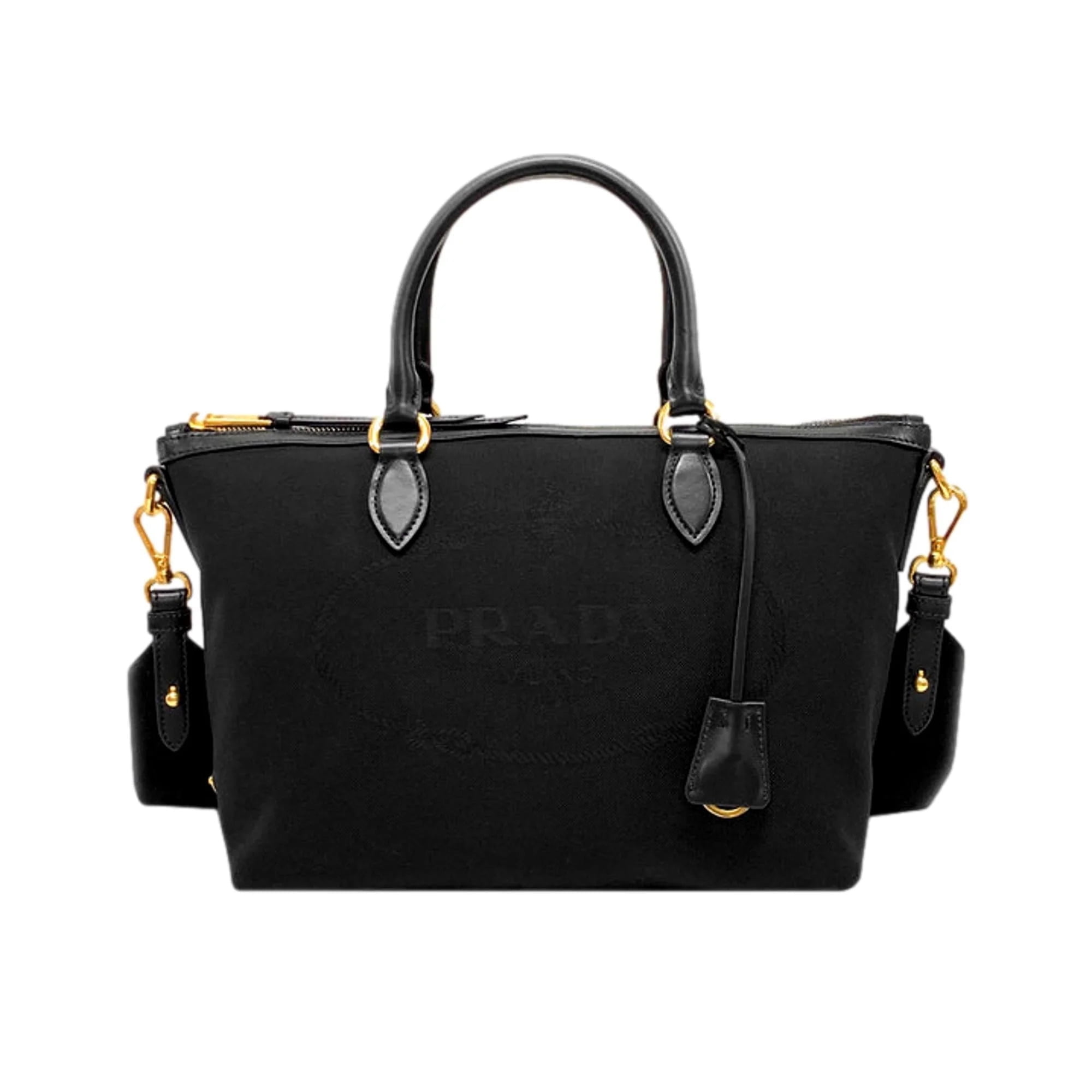 New Prada Logo Tessuto Nylon Soft Calf Trim Black Crossbody New Prada Logo Tessuto Nylon Soft Calf Trim Black Crossbody