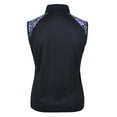 thumbnail image 2 of Monterey Club Women's Botanical Print Contrast Sleeveless Golf Golf Polo Shirt #2607, 2 of 3