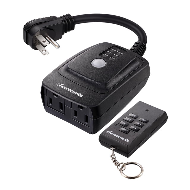 Interruptor temporizador con sensor de luz DEWENWILS, impermeable, 15 A, 1/2 HP
