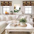 thumbnail image 4 of Kitchen Cafe Valance Curtain for Small Windows,Wildlife Bear Forest Pine Tree Rod Pocket Short Valances,42x12in, 4 of 9