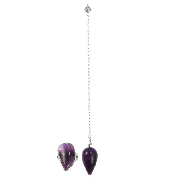 Juego de piedras de cristales naturales de imitación púrpura, para amantes del yoga, coleccionistas, pendientes, péndulo