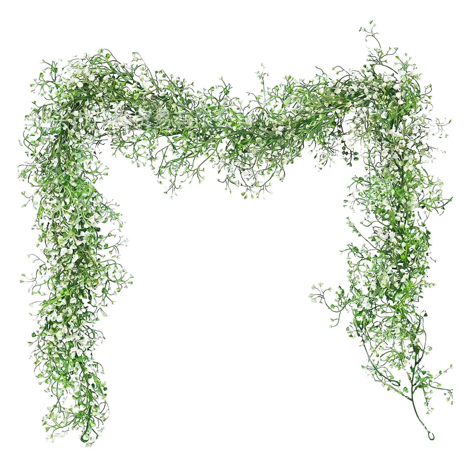 SSNTSY 5.5ft Artificial Hanging Plant Garland, Artificial Hanging Plant, Greenery Vines Decoration, Fake Rattan Ivy Garland for Home Indoor Outdoor Wedding Arch Table Centerpiece Party Garden Decor