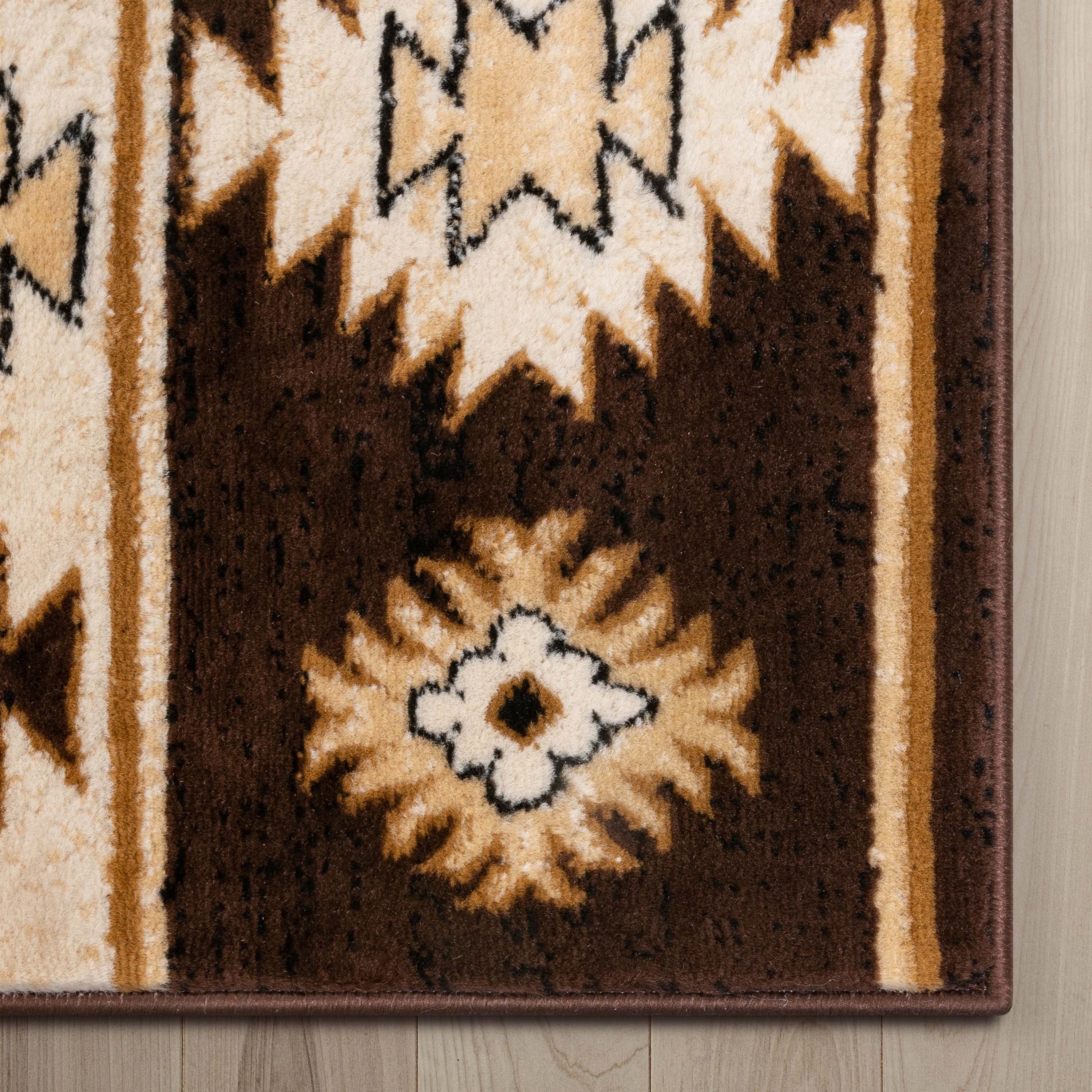 Well Woven Dulcet Rodrigo Moroccan Medallion Brown 3'11" x 5'3" Area Rug