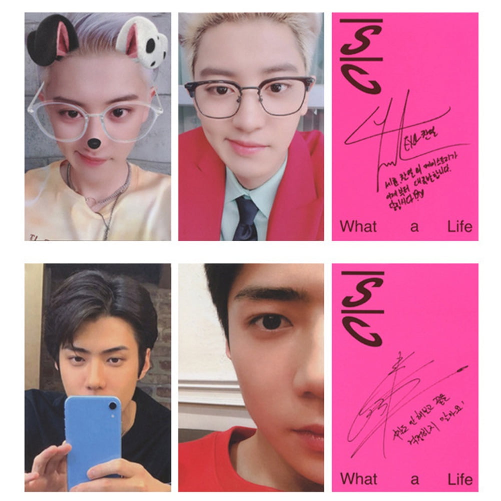 Kpop Exo Photo Cards Postcard Support Paper Photo Cards Chanyeol Xiumin Photocard Lomo Cards Set Gift For Fans Walmart Com