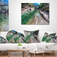 thumbnail image 4 of Designart Ponte Dei Salti Val Verzasca - Landscape Photo Throw Pillow - 16x16, 4 of 5