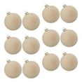 thumbnail image 5 of FVDPWYE 12 Pieces Velvet Christmas Ball Ornaments Christmas Tree Decor Elegant Sturdy Decorative Hanging for Party Home Wedding Decor Beige Yellow, 5 of 9