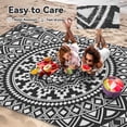 thumbnail image 7 of VUNATE Outdoor Rug 5x8 Patio Rug Clearance Plastic Waterproof Indoor Outdoor Mat for Picnic RV Porch Camping Reversible Lightweight Boho Outside Rug Black White, 7 of 7